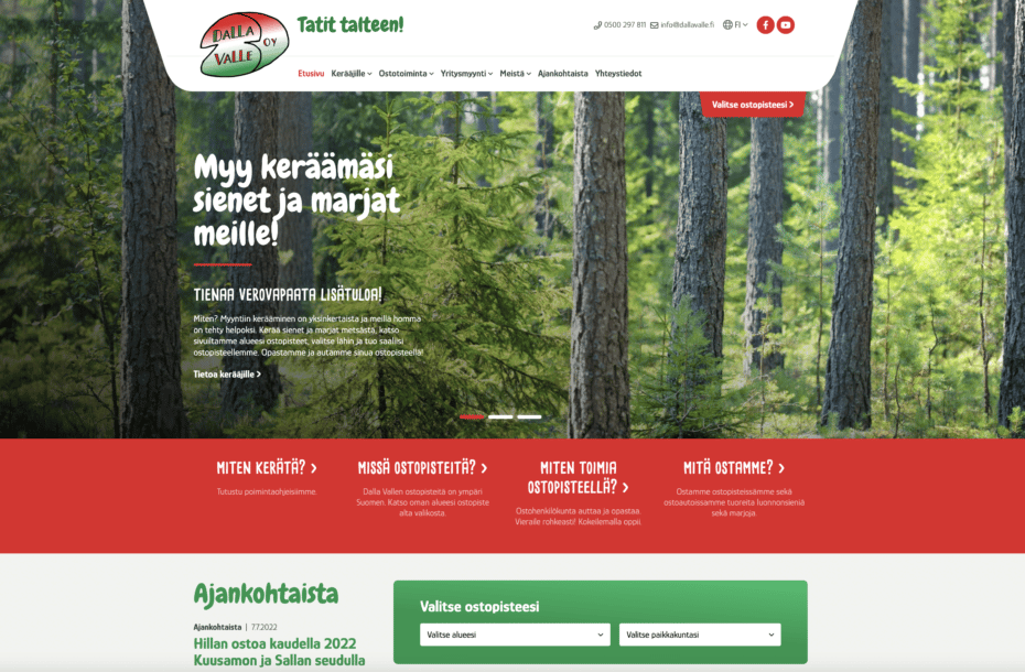 dallavalle.fi sivusto on uudistunut